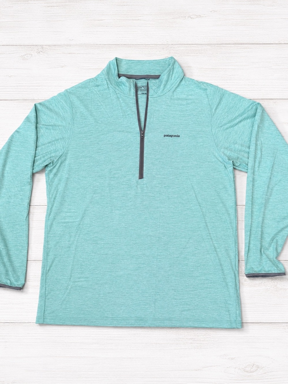 Patagonia Tropic Comfort UPF Sun Shirt 1/4 Zip Men’s M Blue